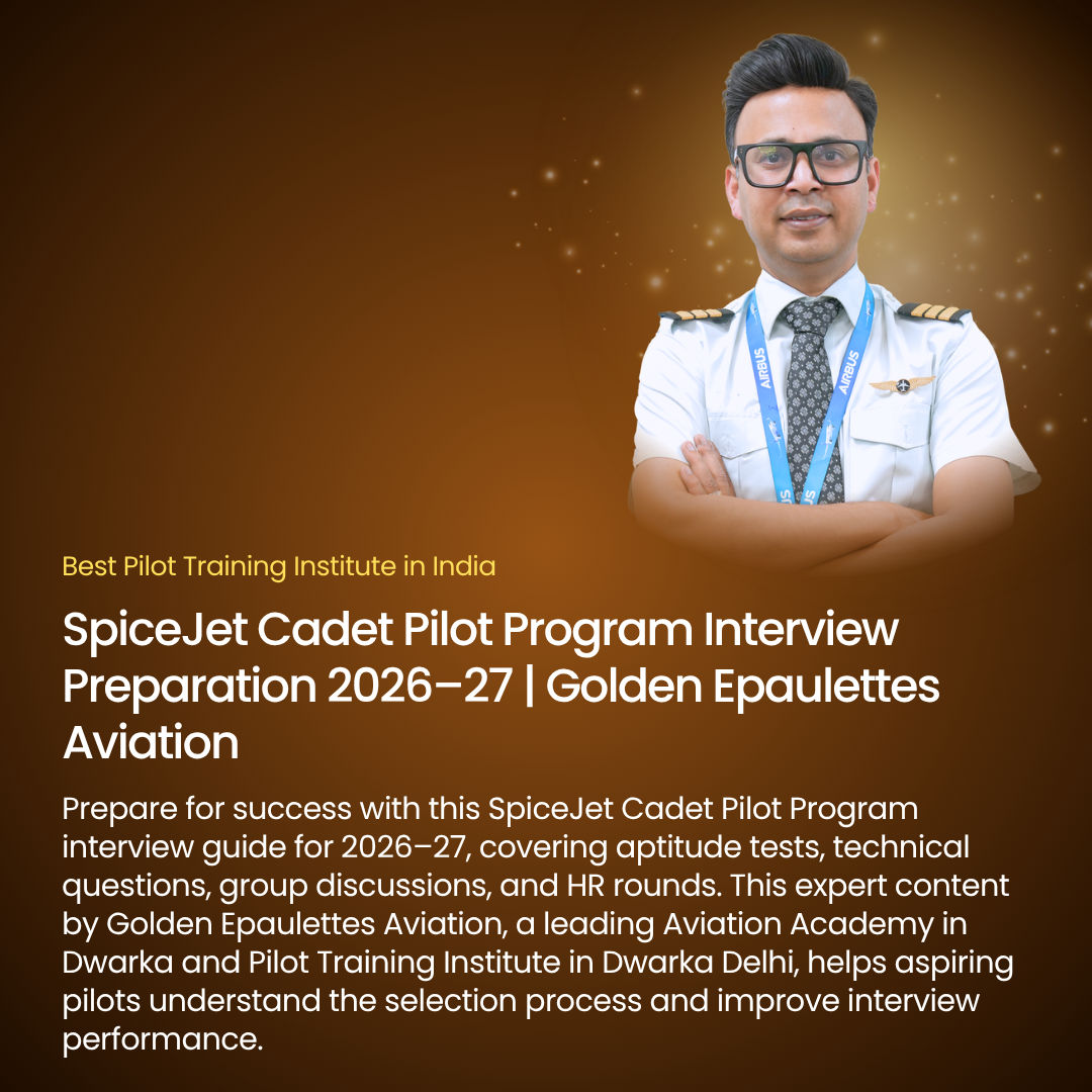 SpiceJet Cadet Pilot Program Interview Preparation 2026–27 | Golden Epaulettes Aviation